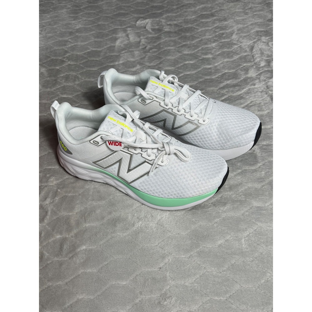 New Balance 460v4 Womens 10 Wide Running Shoes White Grey Mint W46096B NEW